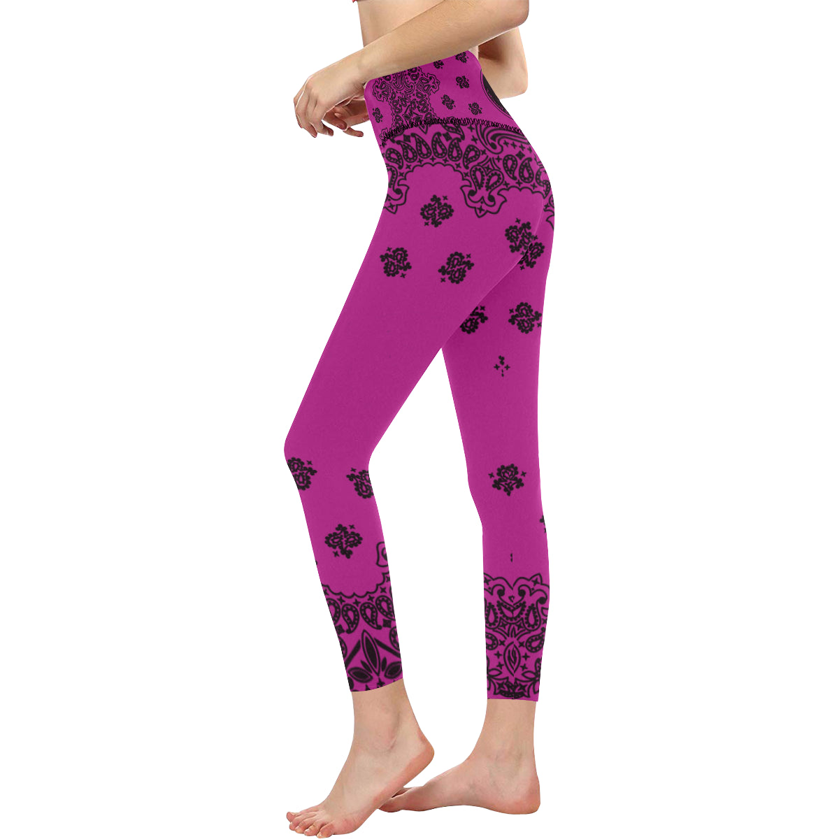 BANDANA GRAPES High-Waisted Leggings