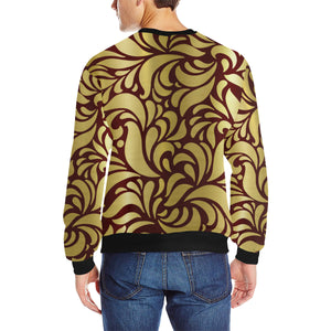 GORGIOUS BRDX LEAF Men's Rib Cuff Crew Neck Sweatshirt