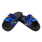 FLASHY BLUE OWL Men's Slide Sandals (Model 057)