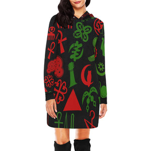 KMT WORLD All Over Print Hoodie Mini Dress