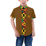 KENTE BUTAN Boys' Short Sleeve Shirt