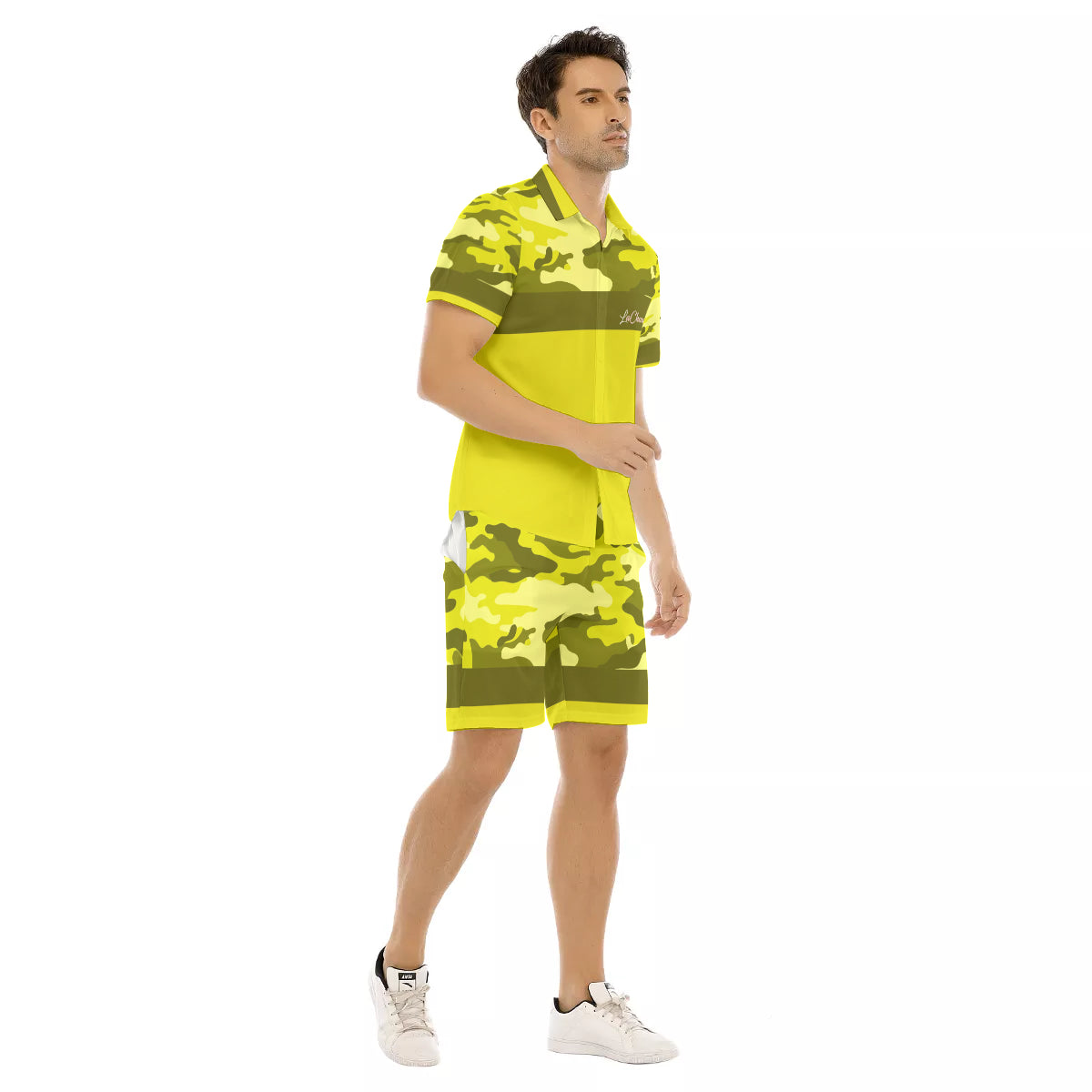 CAMOUFLAGE YLW Men's Short Sleeve Shirt Sets