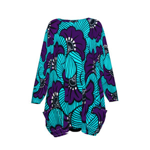 AFRIKA FLOWER  Women's Loose Crew Neck shirt