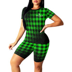 DUSTY PLAID Women's Short Set
