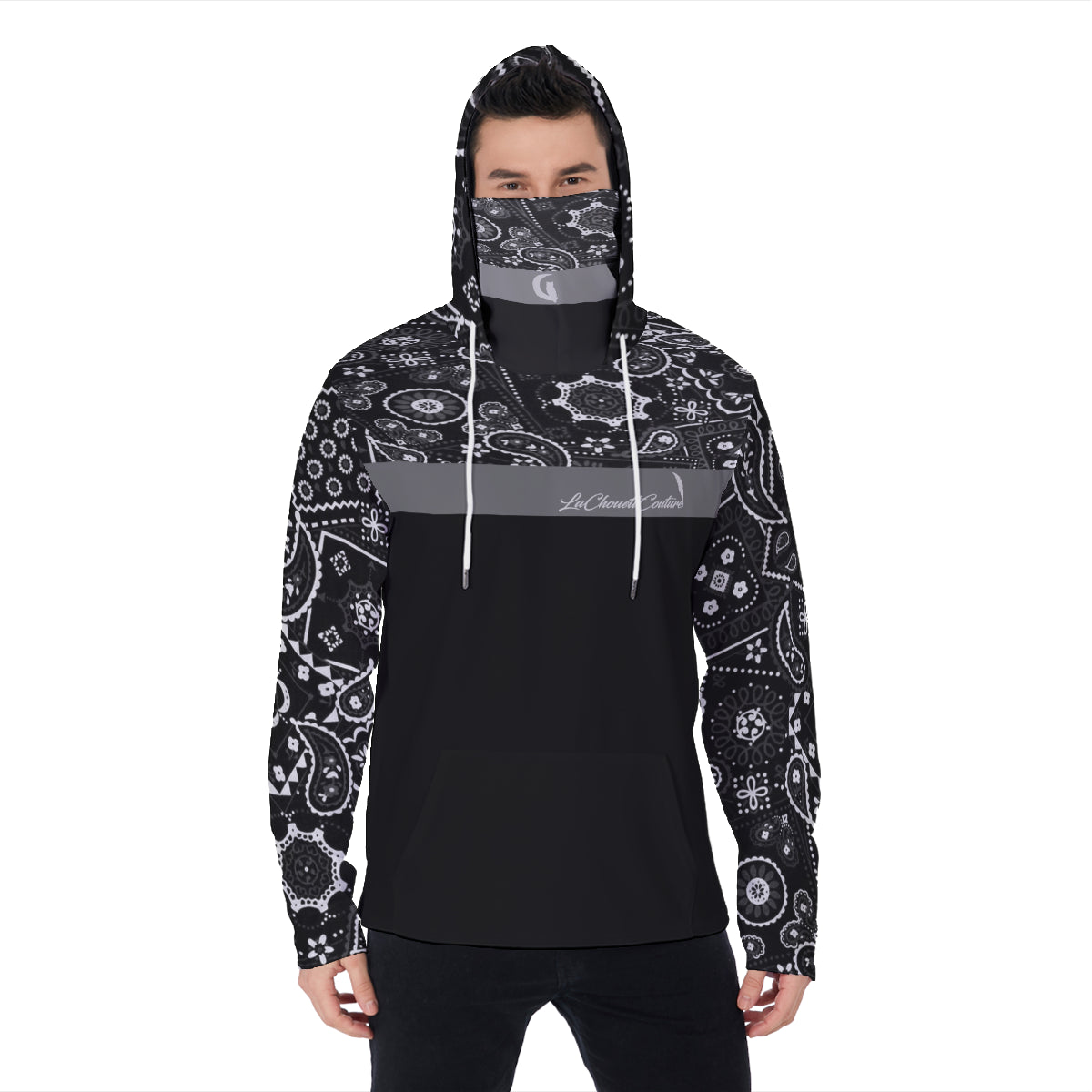 BANDANA VIRAL BLCC Pullover Hoodie With Mask