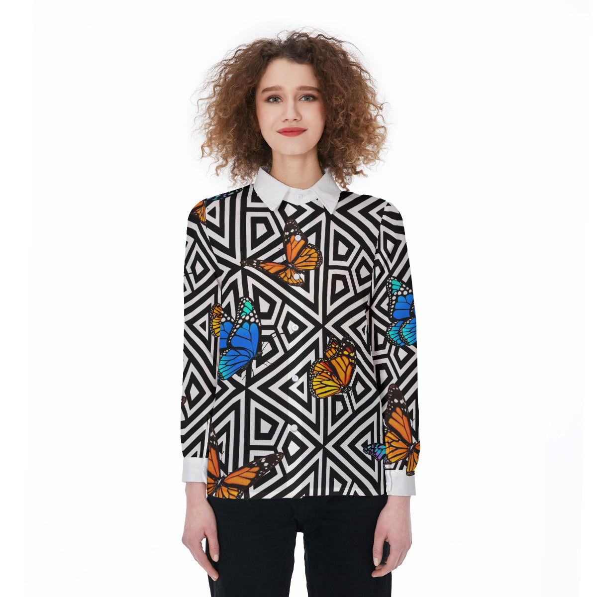 BUTTERFLY Women's Elastic-Back Shirt