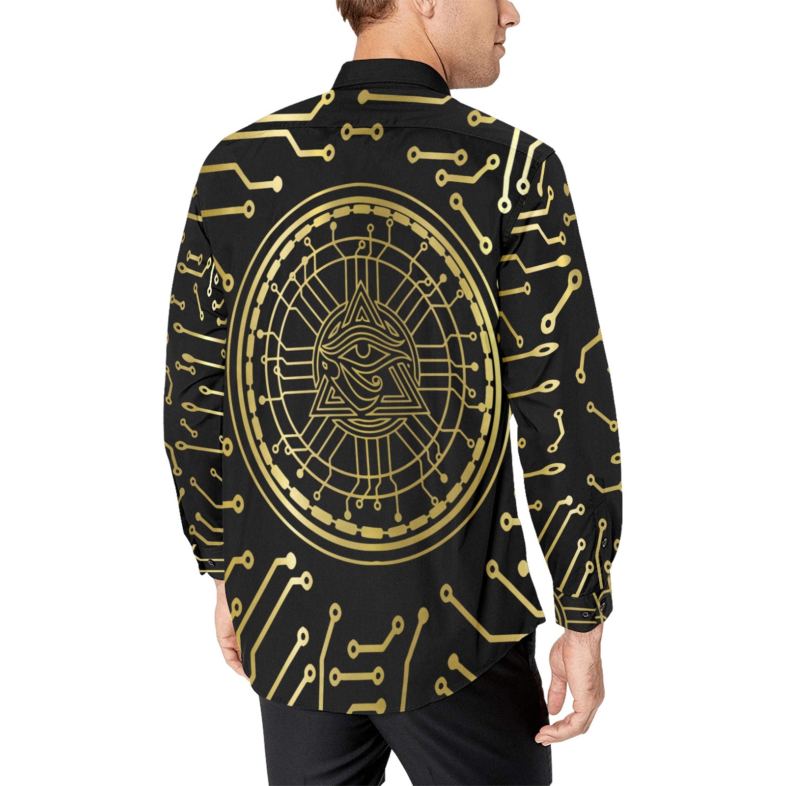 CRYPTO KMT Men's Casual Dress Shirt