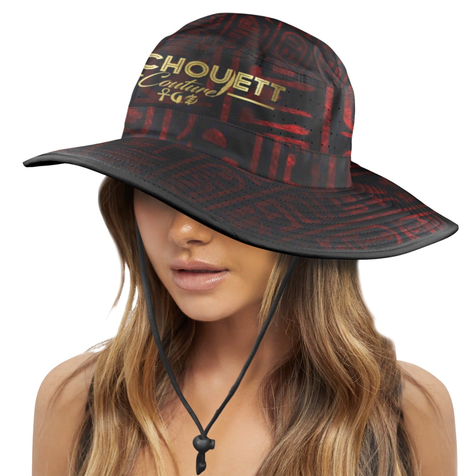 HIEROGLYFIC Wide Brim Bucket Hat