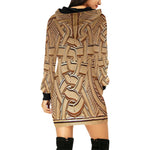 TEMBE ART WOOD All Over Print Hoodie Mini Dress