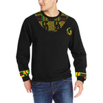 KENTE RAS STRASS Men's Rib Cuff Crew Neck Sweatshirt