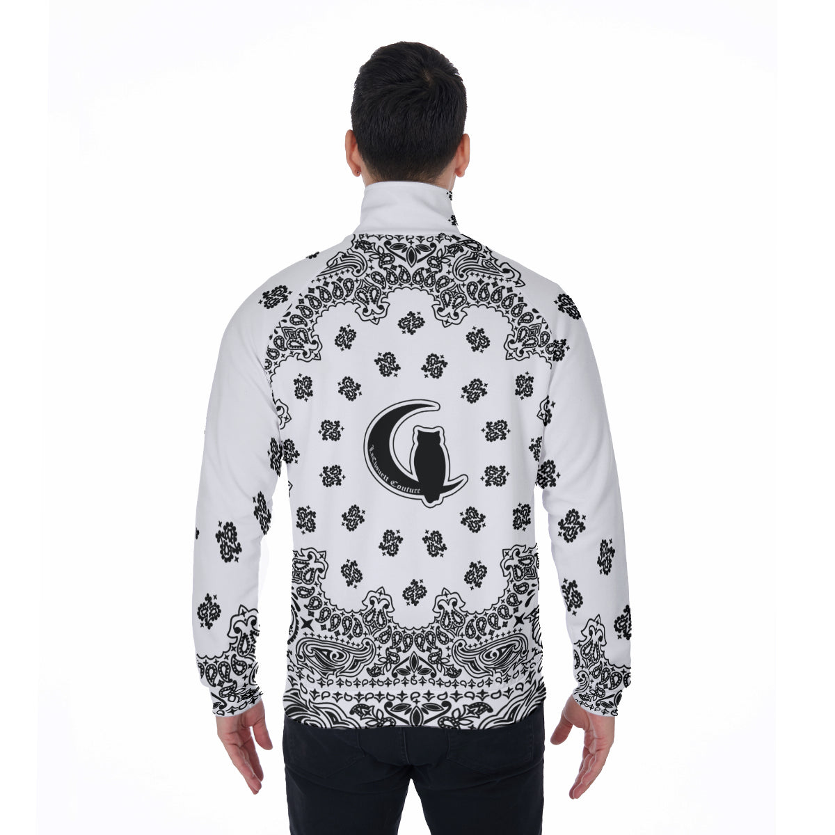BANDANA WHT Stand Collar Jacket