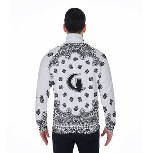 BANDANA WHT Stand Collar Jacket