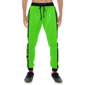 BLACC BORDER FLUO GRN Men's All Over Print Sweatpants