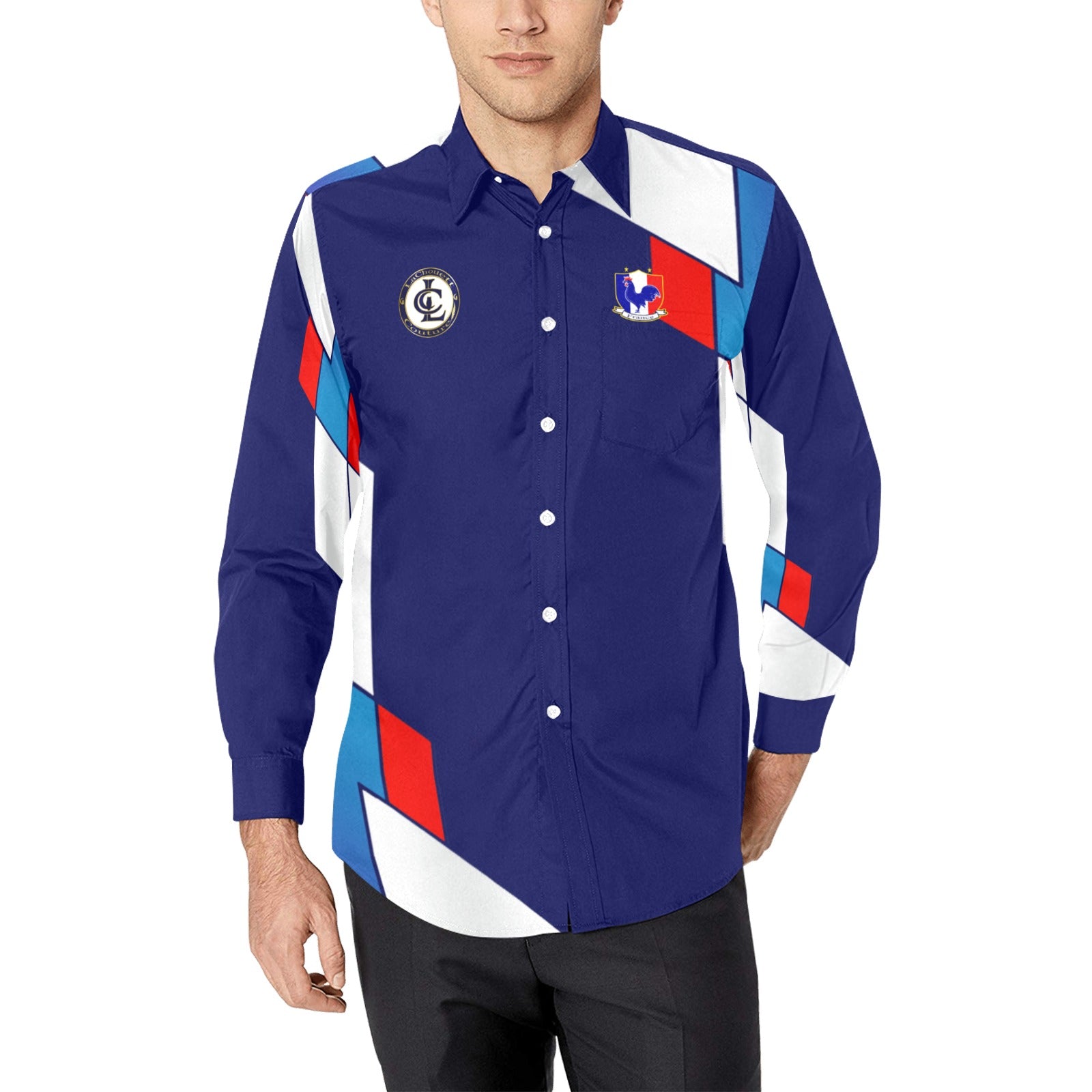 FRANCE Men's Casual Dress Shirt