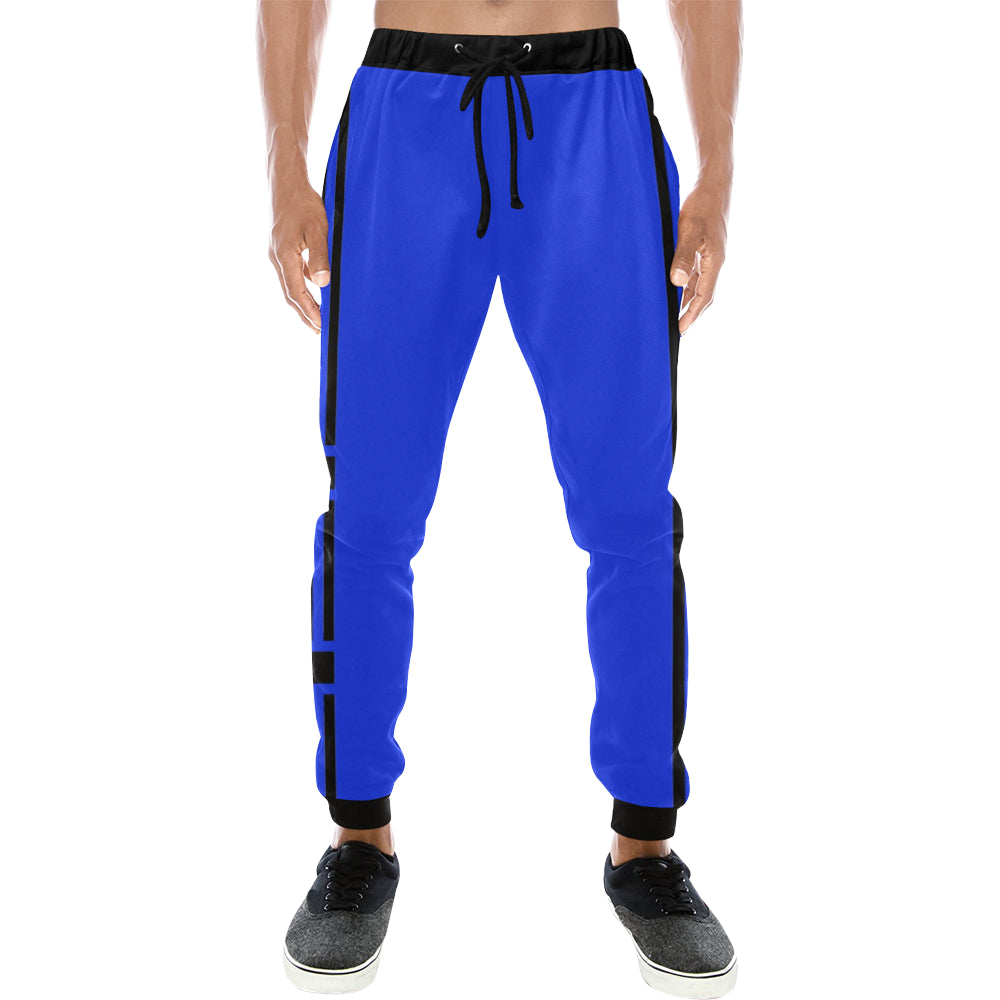 BLACC BORDER BLUE Men's All Over Print Sweatpants