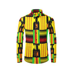 KENTE RASTA Men's All Over Print Casual Dress Shirt