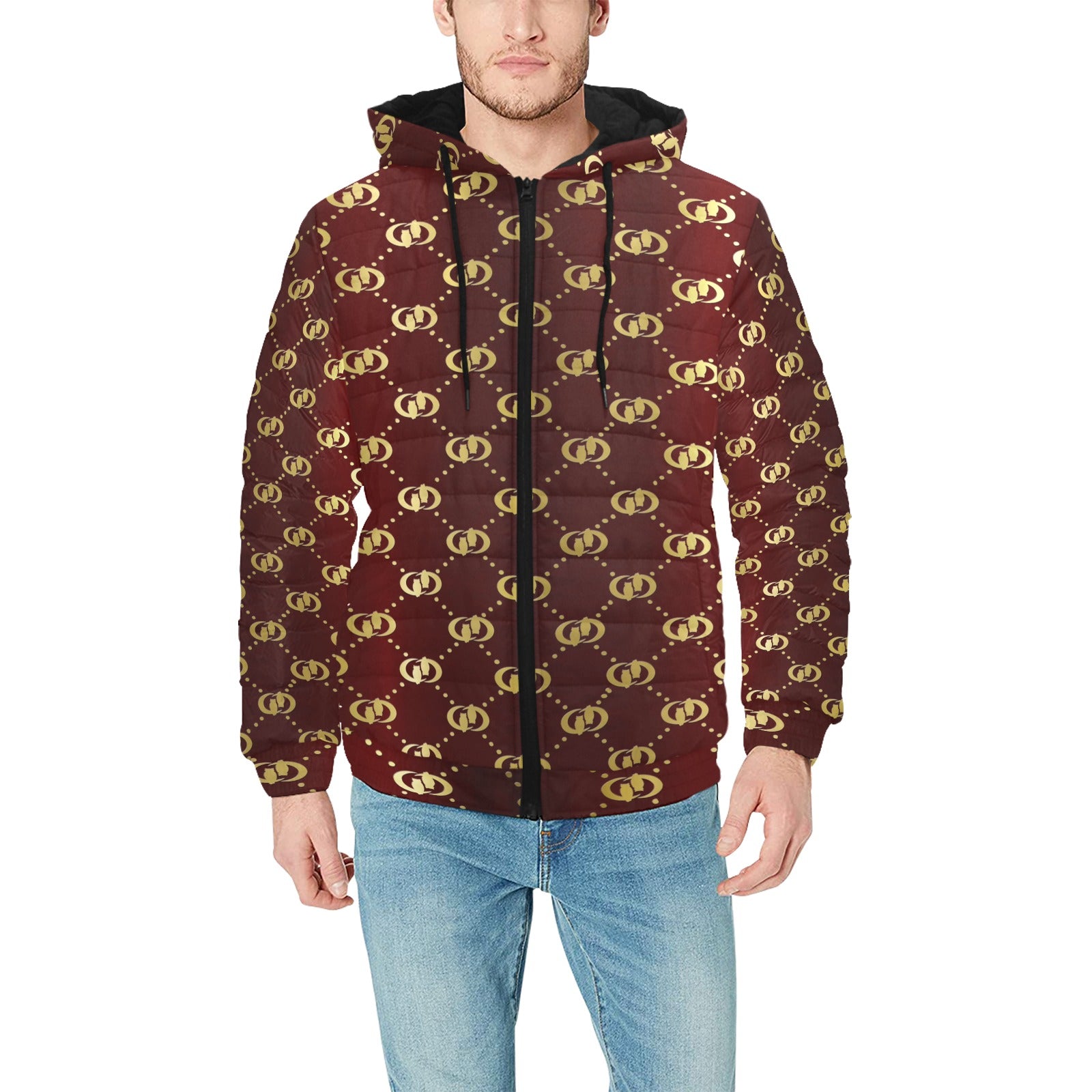EXCELLENCE Men's Padded Hooded Jacket