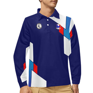 FRANCE Men's Long Sleeve Polo Shirt