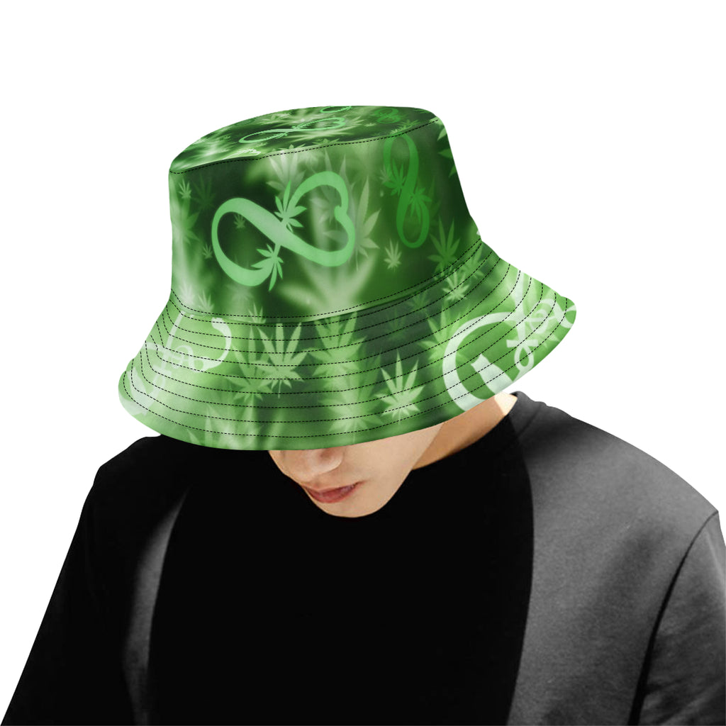INFINITY GREEN COSMOS All Over Print Bucket Hat for Men