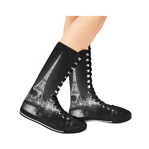 PARIS BY NIGHT Canvas Long Boots For Women Model 7013H