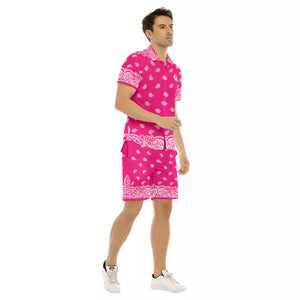BANDANA FULLY PINKISH Men's Short Sleeve Shirt Sets