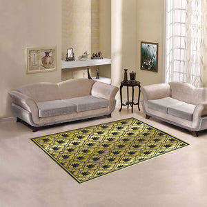 ADRINKRA GOLD BLACK Area Rug 5'3''x4'
