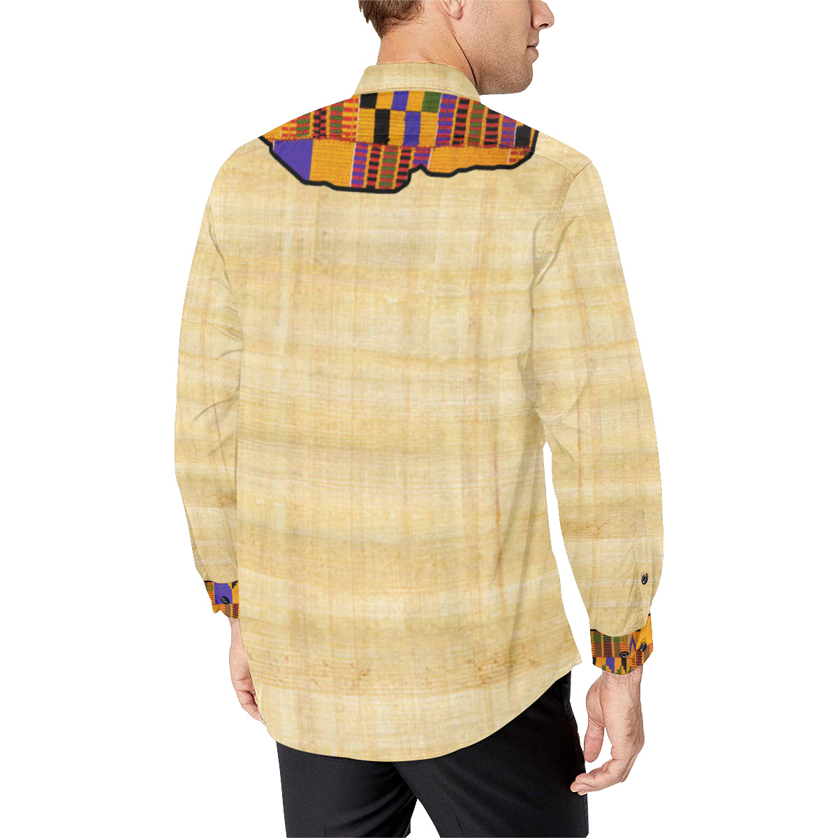 NILE VALLEY KENTE Men's All Over Print Casual Dress Shirt