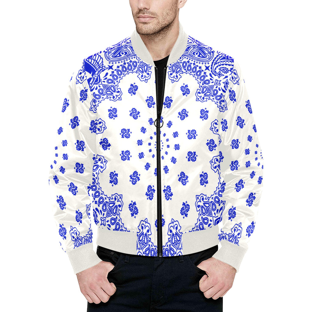 BANDANA Cs'UPWHT All Over Print Quilted Bomber Jacket for Men