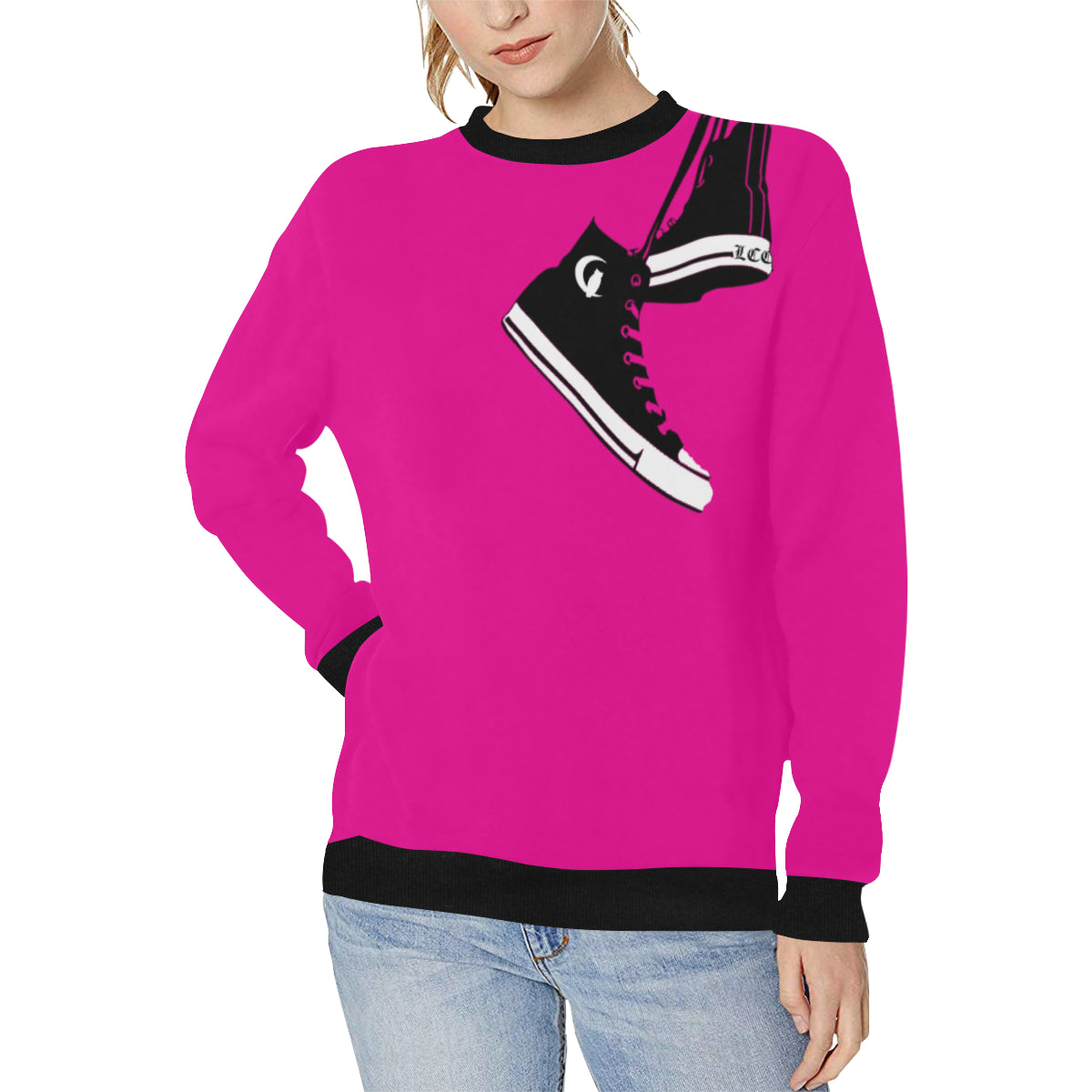 LCC CHUCC T Women's Rib Cuff Crew Neck Sweatshirt