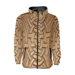 TEMBE ART WOOD All Over Print Windbreaker for Unisex