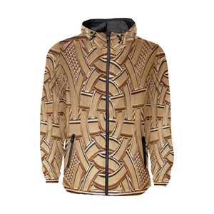 TEMBE ART WOOD All Over Print Windbreaker for Unisex