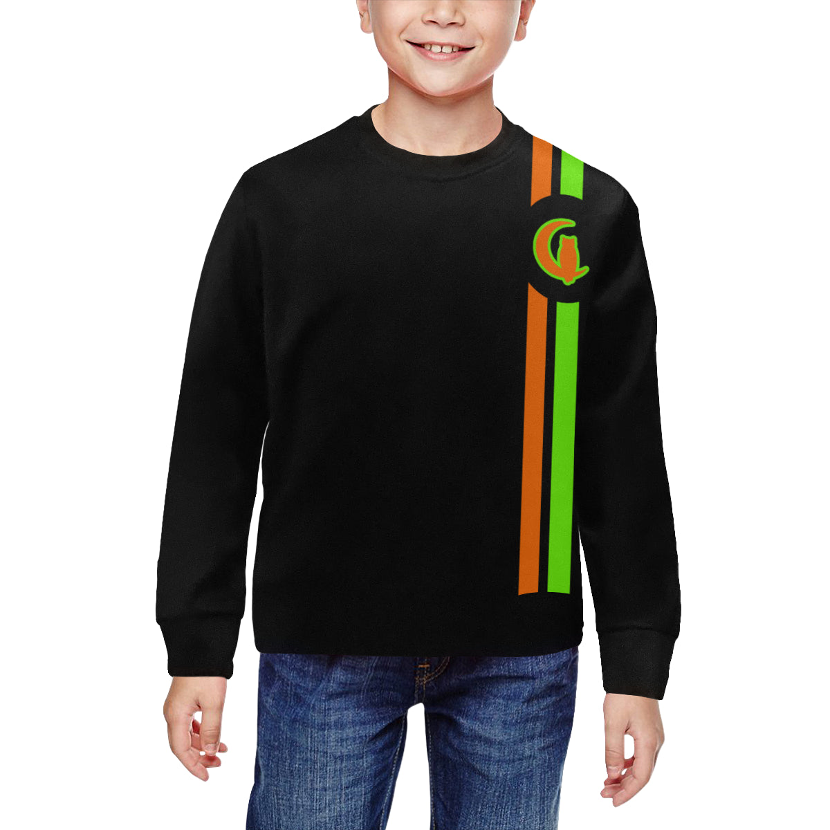 FRESH UP ORANGE All Over Print Crewneck Sweatshirt for Kids (Model H29)