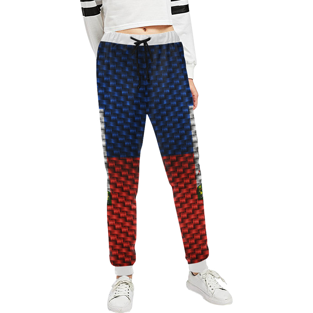 HAITI FLAG Women's All Over Print Sweatpants (Model L11)