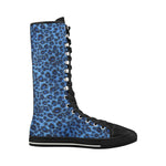 TIGER BLUE SKIN Canvas Long Boots For Women Model 7013H