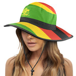 ZIMBABWE FLAG Wide Brim Bucket Hat