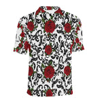 RED ROSES Men's All Over Print Polo Shirt