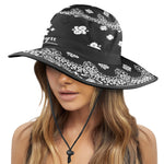 BANDANA Wide Brim Bucket Hat