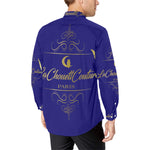 LCC PARIS NAVY Men's All Over Print Casual Dress Shirt (Model T61)