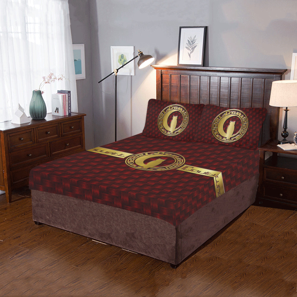 DELUXE BORDEAUX 3-Piece Bedding Set