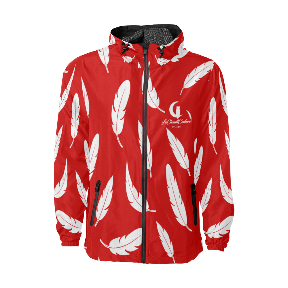 FEATHER RED Unisex All Over Print Windbreaker