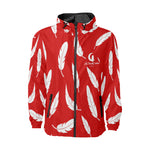 FEATHER RED Unisex All Over Print Windbreaker