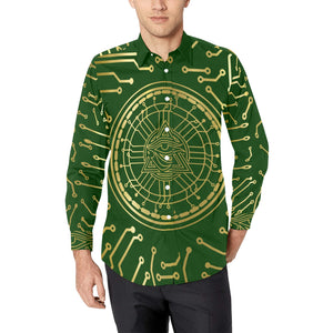 CRYPTO KMT Men's Casual Dress Shirt