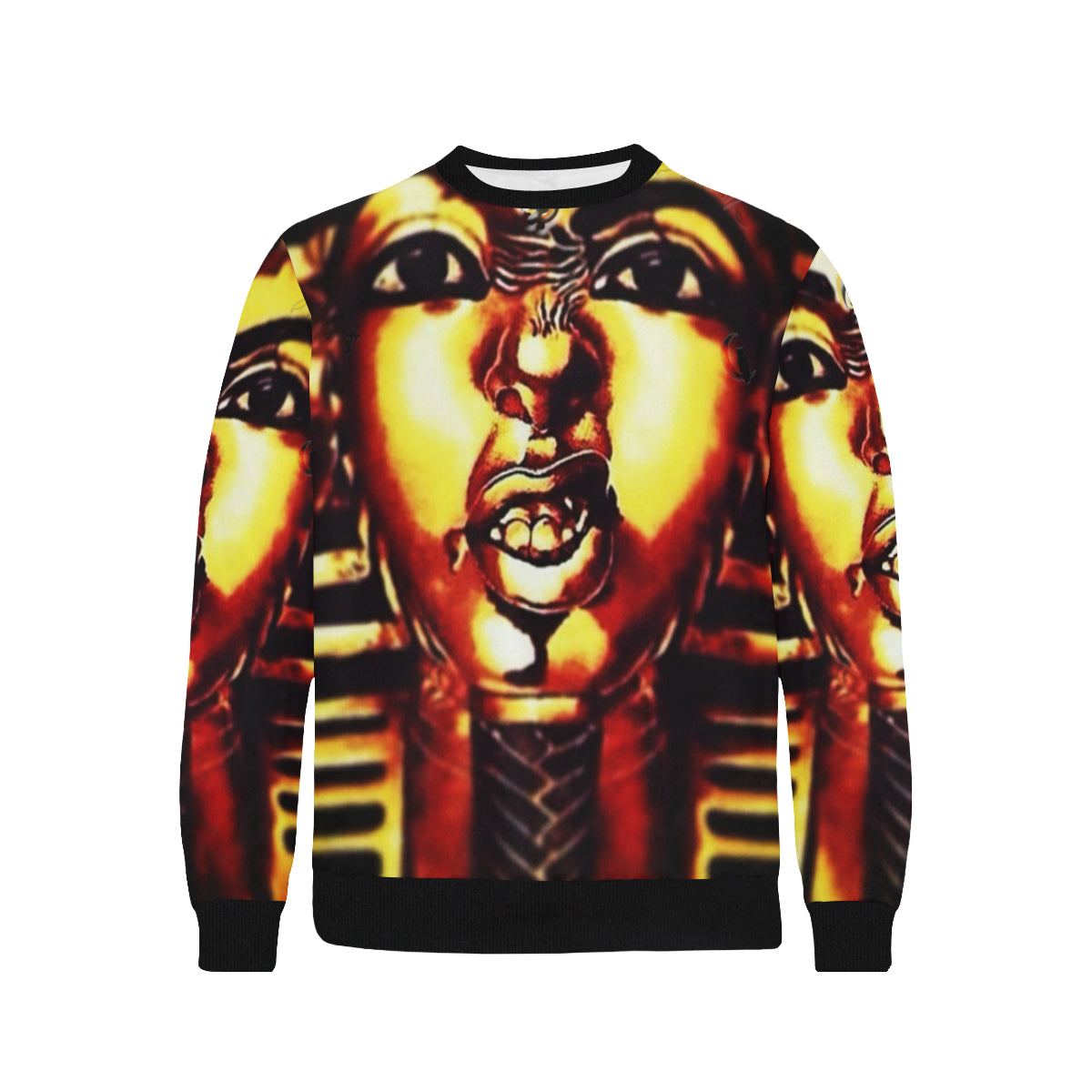 THUG PHAROAH Men's Rib Cuff Crew Neck Sweatshirt