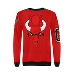 HATHOR BULLS Women's Rib Cuff Crew Neck Sweatshirt (Model H34)