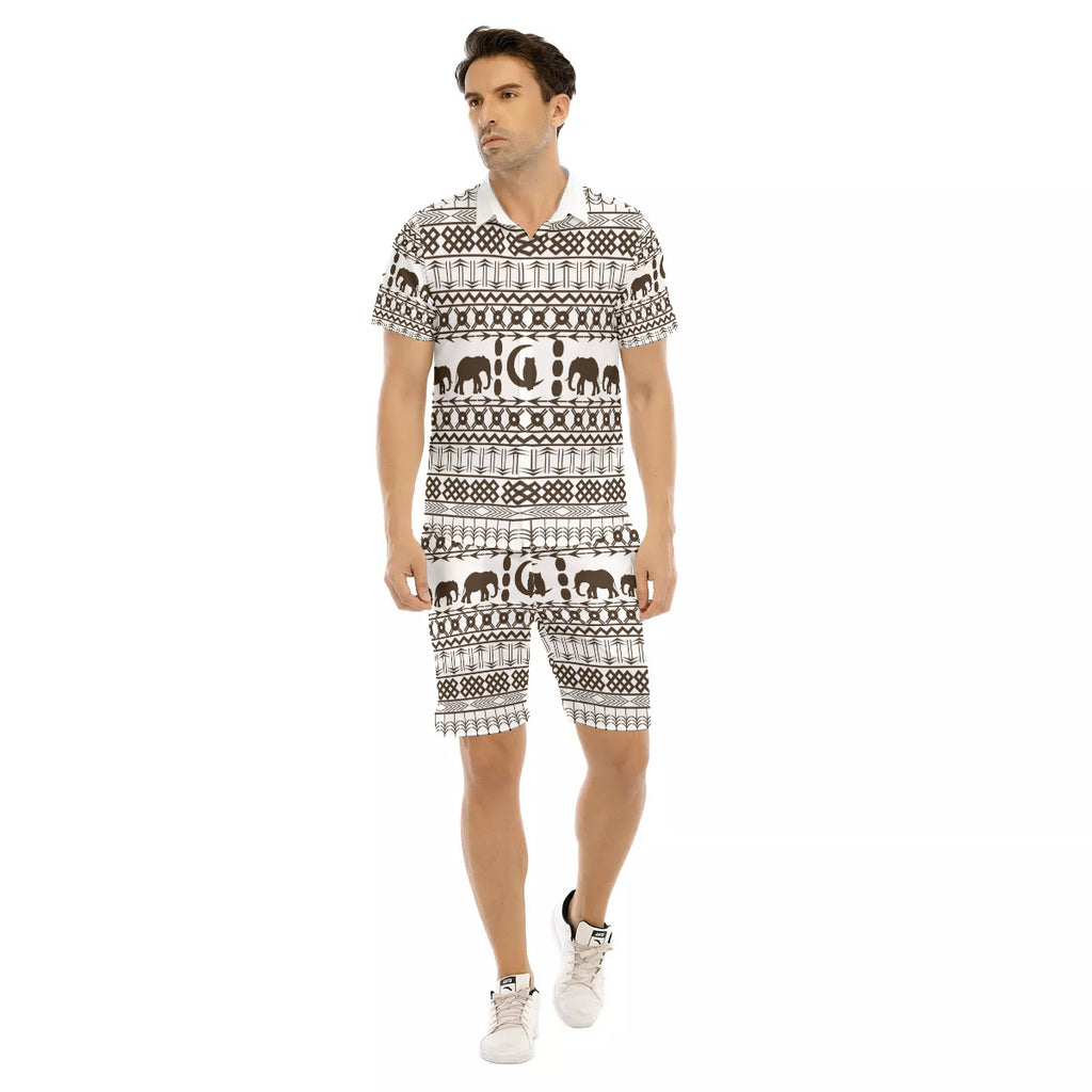 ELEPHANT ORNEMENT Men's Short Sleeve Shirt Sets