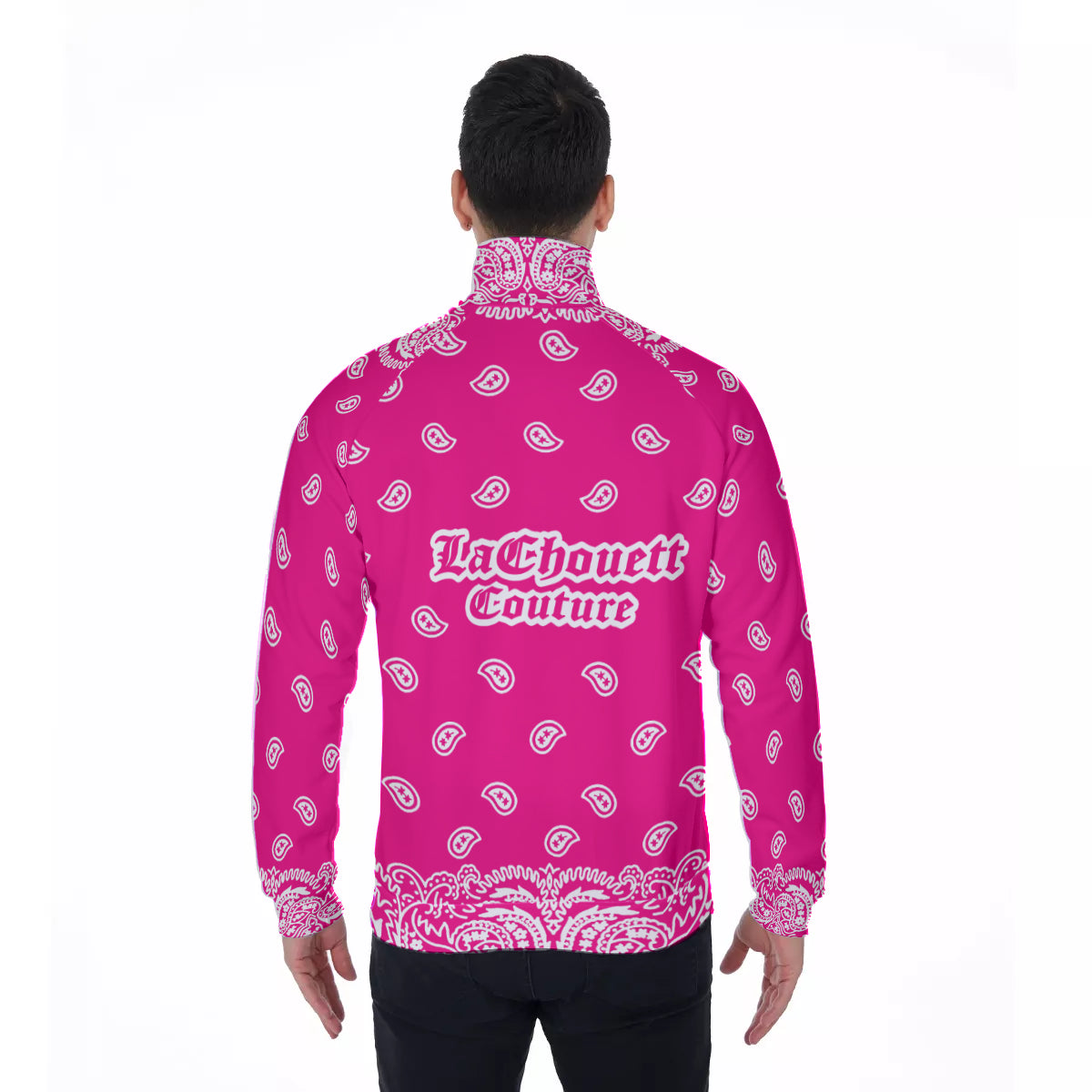BANDANA FULLY PINKISH Stand Collar Jacket