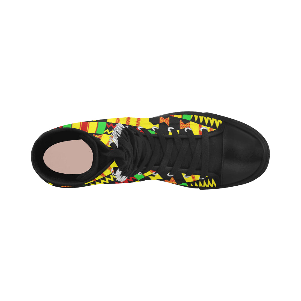 KENTE RASTA Canvas Long Boots For Women