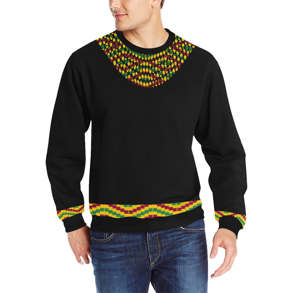 KEMET STYLE STRASS Men's Rib Cuff Crew Neck Sweatshirt