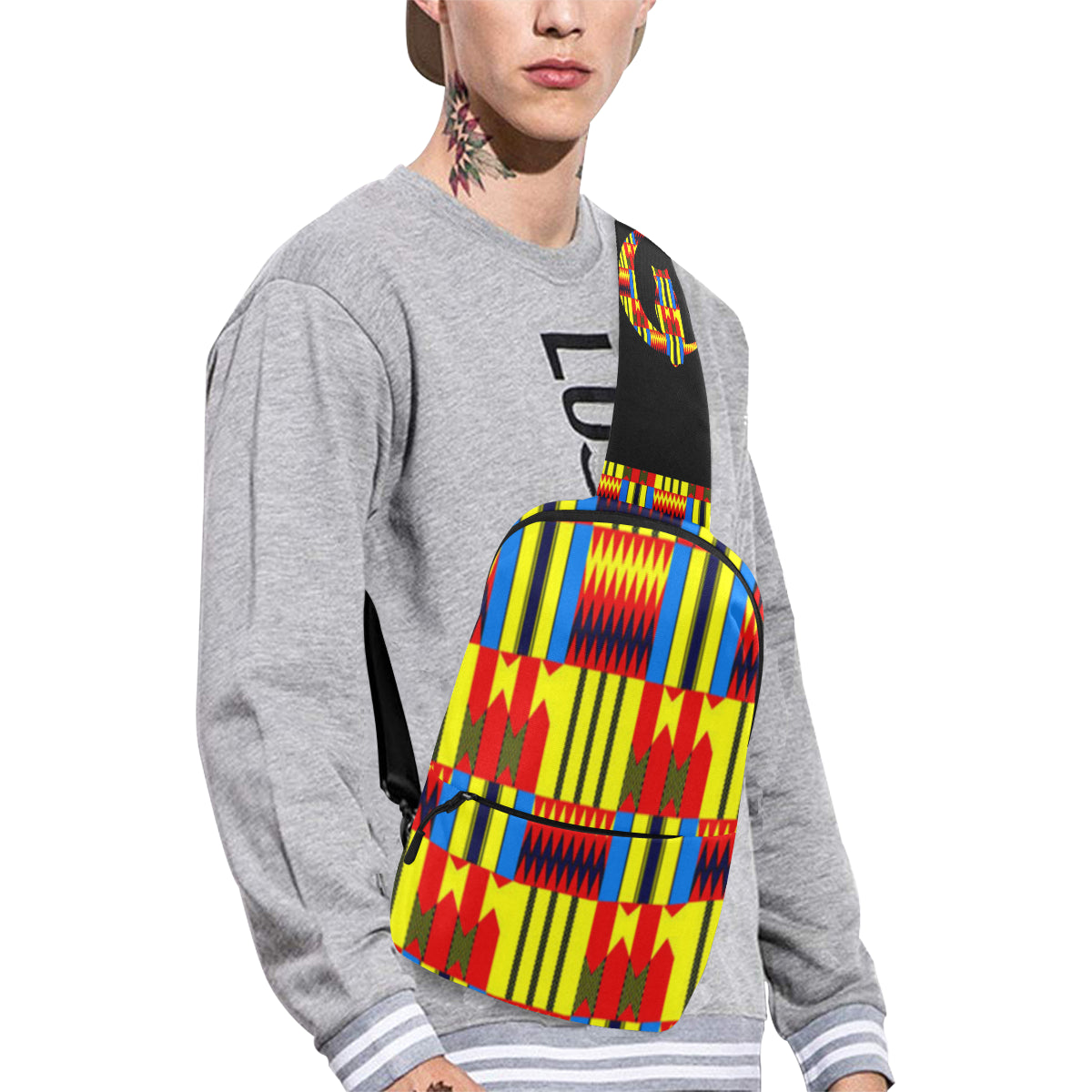 KENTE BLUE Chest Bag