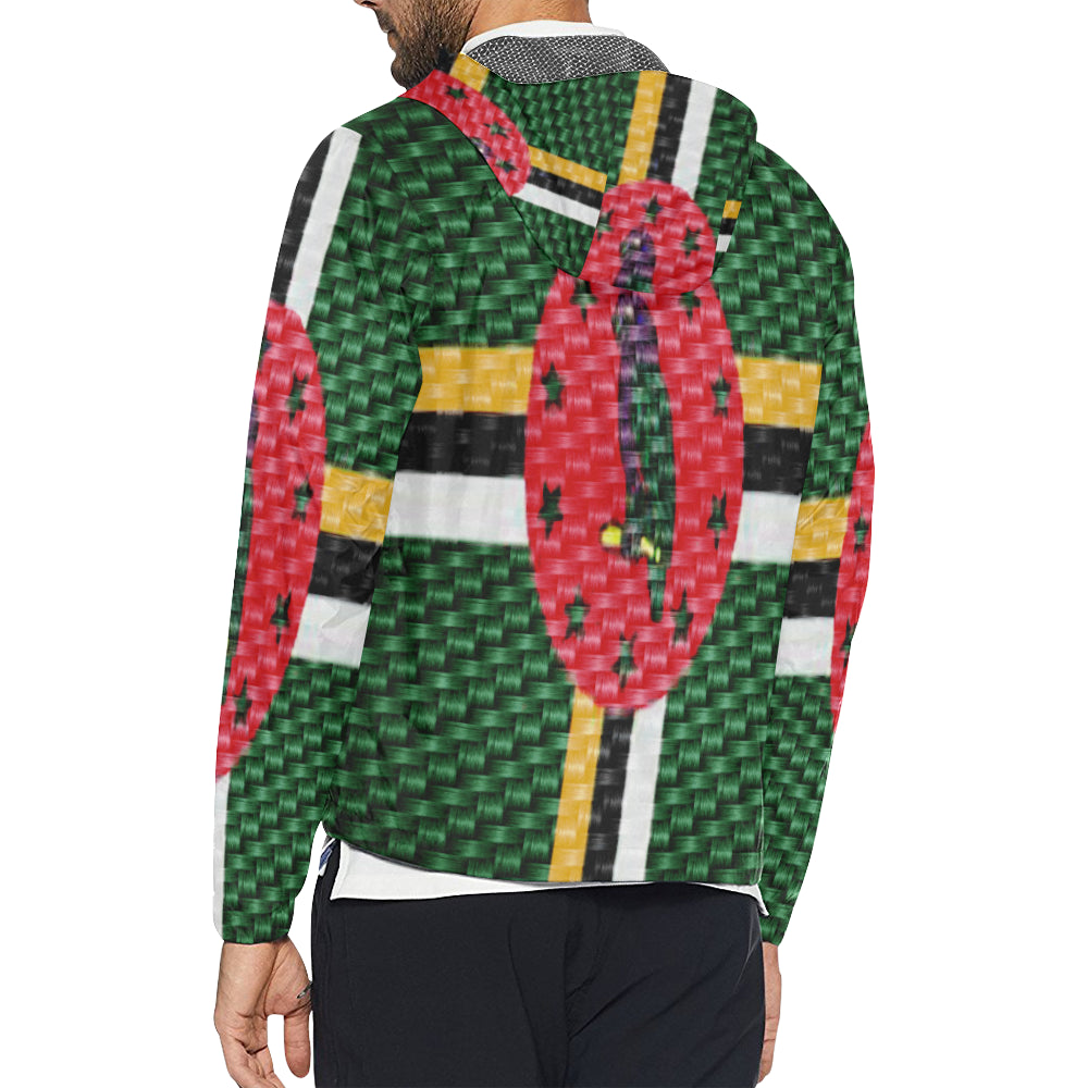 DOMINICA FLAG All Over Print Windbreaker for Unisex